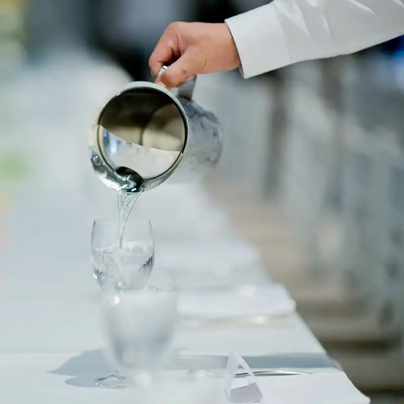 Alexin Analytical water being poured